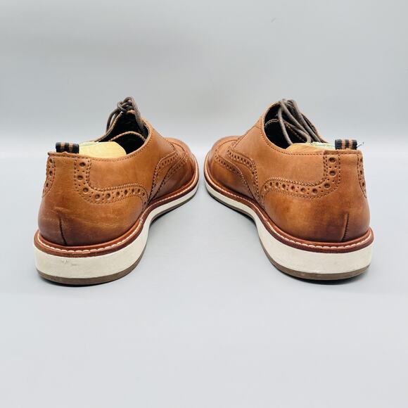 Cole Haan Shoes Mens 9.5 Brown Leather Grand 360 Wingtip Oxford Dress Brogue